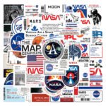 Astronaut and planet themed waterproof stickers for drawing and decorating.