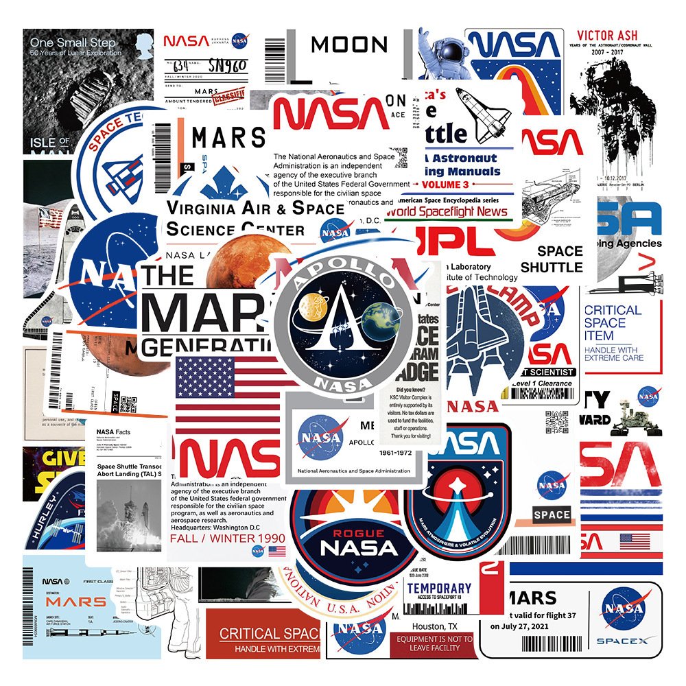 1 Astronaut and planet themed waterproof stickers for drawing and decorating. - Image 1