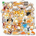 Cute Corgi Pet Notebook Waterproof Stickers