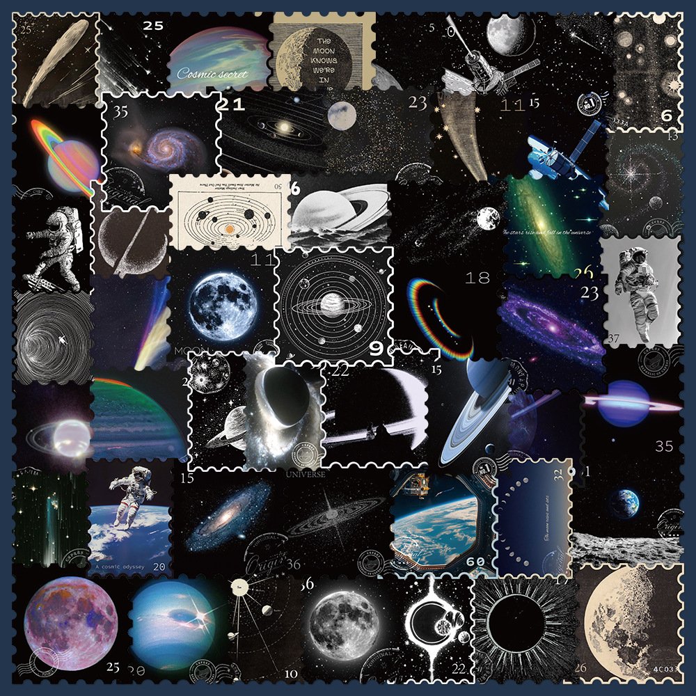 1 Mysterious Universe Insulated Water Bottle Decorative Waterproof DIY Stickers - Image 1