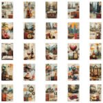 Vintage old-fashioned travel diary page stickers, decorative stickers for journals and scrapbooks - Image 2