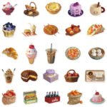 Food-themed planner/notebook phone case decorative waterproof stickers - Image 3